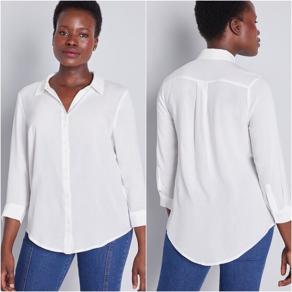 Modcloth Tops - ModCloth Sunny Spirit Button Down Shirt White XXS